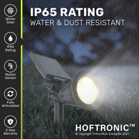 2x Solar Spotlight Bend PIR with motion sensor 3000K warm white