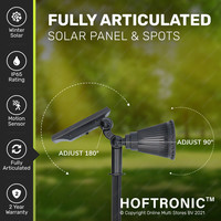 2x Solar Spotlight Bend PIR with motion sensor 3000K warm white