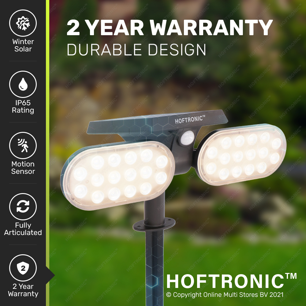 4x Solar LED Prikspot Pato PIR met bewegingssensor 3000K warm wit - Tuin spots, spots bodem buiten