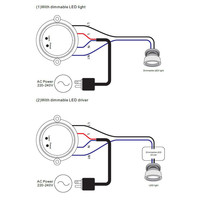 Satz von 4 dimmbare LED Wandleuchte Dallas S Weiß 6 Watt - 3000K - doppelseitige Beleuchtung - IP54 - Inkl. Dimmer mit Fernbedienung