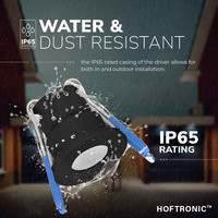 LED downlight set Milano 8x3W dimmable IP65 waterproof - Black
