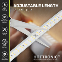 Dimbare LED Strip 10m - Lichtslang 3000K - 180 LEDs/m - IP65 - Plug & Play - SMD 2835 - Flex180 Series