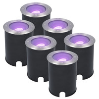 6x Lilly Smart LED Bodenstrahler - Kippbar - überfahrbar - Rund - Edelstahl - RGBWW - 5.5 Watt - IP67 wasserdicht - 3 Jahre Garantie