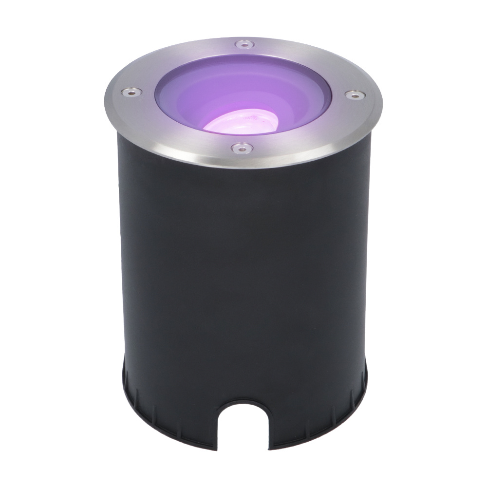HOFTRONIC Lilly Smart LED Grondspot - Kantelbaar - Overrijdbaar - Rond - RVS - RGBWW - 5.5 Watt - IP