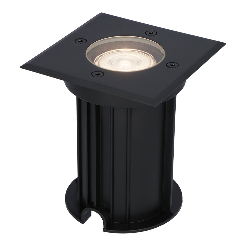 HOFTRONIC™ Ramsay dimbare LED grondspot - Vierkant - Zwart - 4000K neutraal wit - 5 Watt - IP67 straal waterdicht - 3 jaar garantie