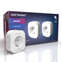 2x Slimme stekker - WiFi & Bluetooth - Extra plat - Compatibel met Amazon Alexa & Google Home - Wit - 16a smart plug
