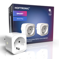 2x Smart plug - WiFi & Bluetooth - with timer - Compatible with Amazon Alexa & Google Home - White