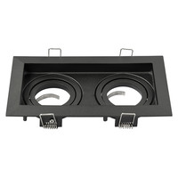Durham double smart LED downlight - 2x5.5 Watt - RGBWW - WiFi+BLE - Tiltable - Dimmable - for indoors - Black