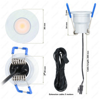 10x Milano RVS Smart LED Inbouwspots complete set - Wifi & Bluetooth - 12V - 3 Watt - 2700K warm wit - Veranda verlichting - Voor binnen en buiten