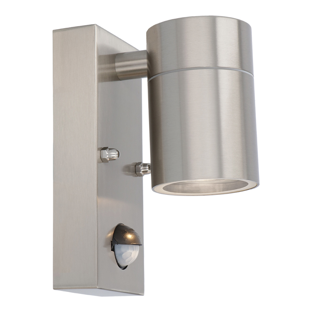 Mason wandlamp - 6000K daglicht wit - Bewegingsmelder en schemerschakelaar - RVS - IP44 spatwaterdicht - Spotlight voor binnen en buiten - RVS voor b