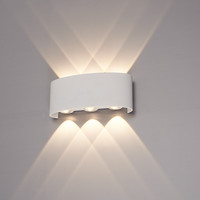 Tulsa dimmbare LED-Wandleuchte - Up & Down Licht - IP54 - 6 Watt - 3000K warmweiß - Innen und Außen - 3 Jahre Garantie - Weiß
