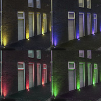 9x Smart LED Grondspot - Rond - RVS - RGBWW - 5 Watt - IP65 straal waterdicht - 2 jaar garantie
