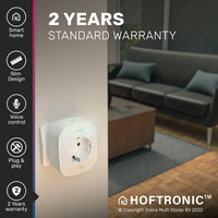 4x Slimme stekker - WiFi & Bluetooth - Extra plat - Compatibel met Amazon Alexa & Google Home - Wit - 16a smart plug