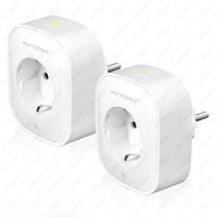 2x Slimme stekker - WiFi & Bluetooth - Extra plat - Compatibel met Amazon Alexa & Google Home - Wit - 16a smart plug