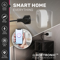 Smart plug - WiFi & Bluetooth - Extra flat - Compatible with Amazon Alexa & Google Home - White
