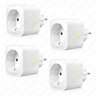 4x Intelligenter Stecker - WiFi & Bluetooth - mit Zeitschaltuhr - Kompatibel mit Amazon Alexa & Google Home - Weiß