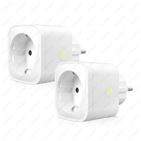 2x Smart plug - WiFi & Bluetooth - with timer - Compatible with Amazon Alexa & Google Home - White
