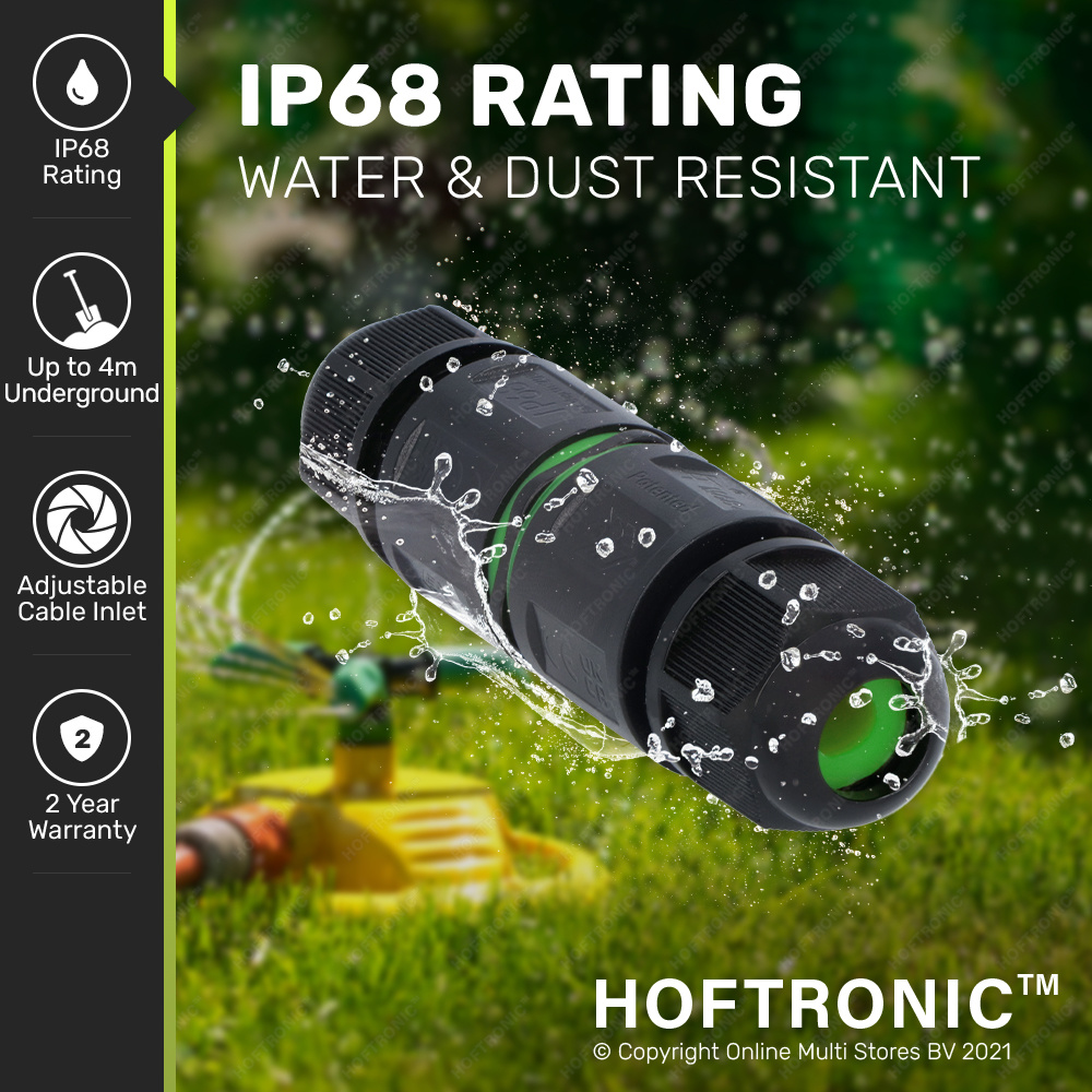 10x Kabelverbinder - IP68 - Waterdicht - Gereedschapsloze installatie - Koppelstuk afbeelding