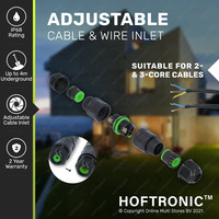 10x Kabelverbinder - IP68 - Waterdicht - Gereedschapsloze installatie - Koppelstuk
