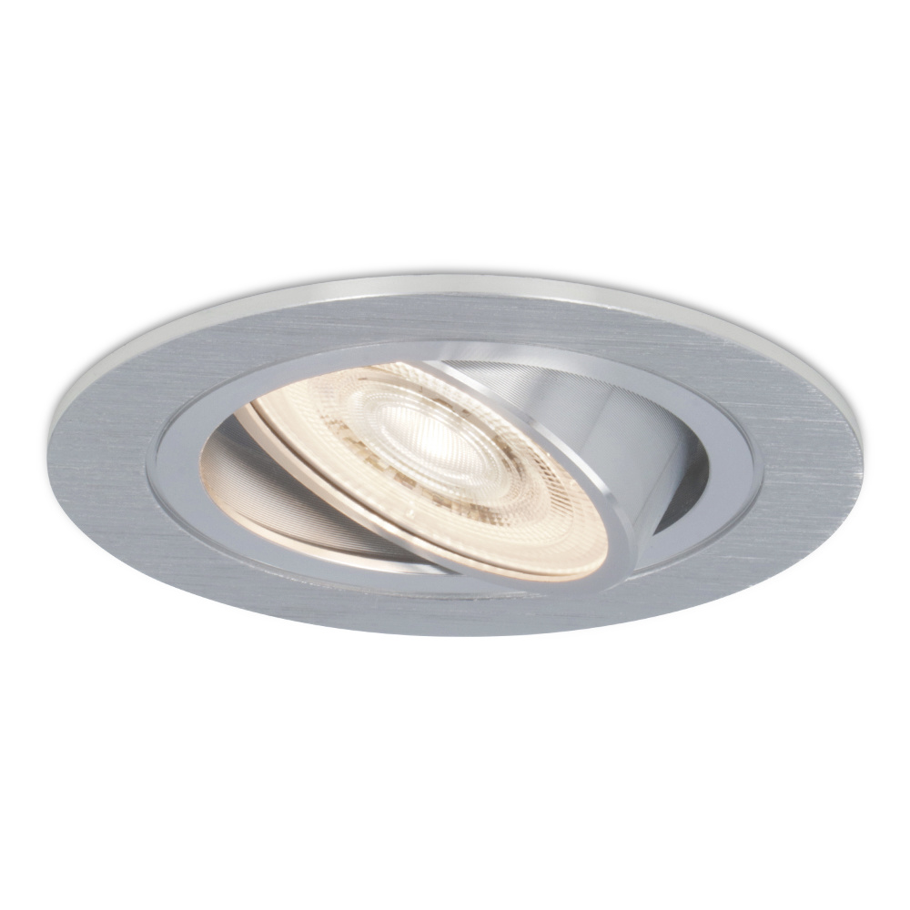 SSC-LUXon YOKU Inbouwframe Badkamer Draaibaar IP65 - GU10 LED Inbouwlamp Geborsteld Aluminium