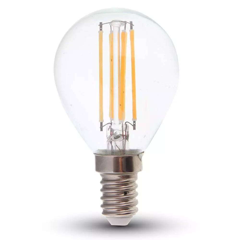 V TAC LED Filament lamp E14 fitting 6 Watt 600lm P45 extra warm wit 2700K