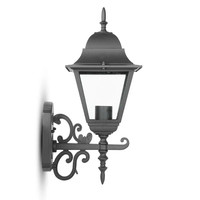 Traditioneel klassieke wandlamp XL - Zwart - Geschikt voor E27 - IP44