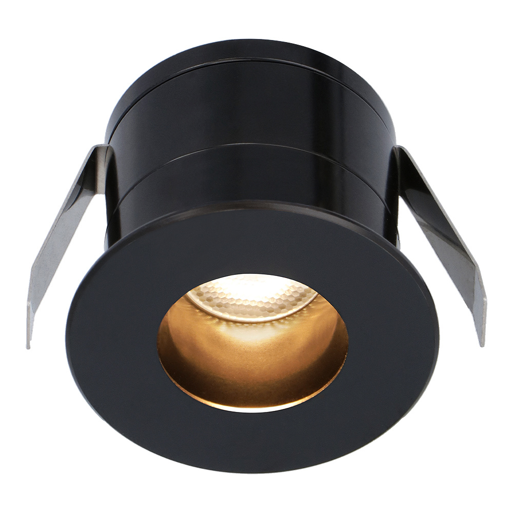 HOFTRONIC™ Olivia zwarte LED Inbouwspot - Verzonken - 12V - 3 Watt - Veranda verlichting - voor buiten - 2700K warm wit