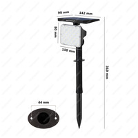 4x Eagle LED Solar Light with Spike 3000K warm white IP65