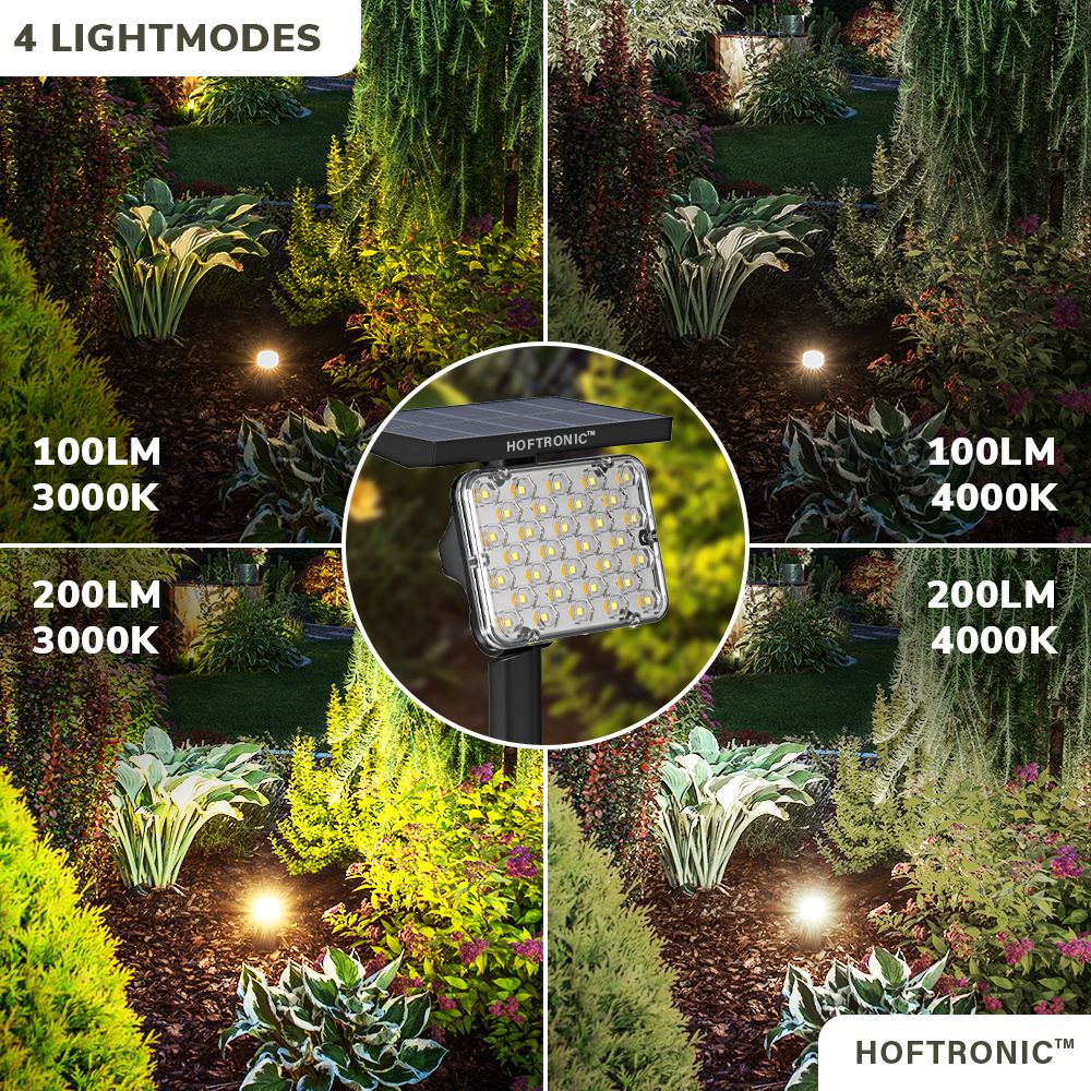 4x Eagle LED Solar Tuinspot Prikspot Dual Color IP65 Spatwaterdicht - Tuin spots, spots bodem buiten