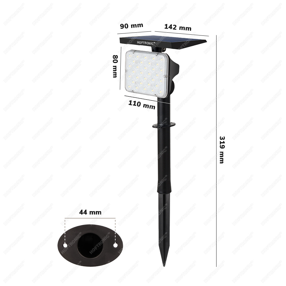 6x Eagle LED Solar Tuinspot Prikspot Dual Color IP65 Spatwaterdicht - Tuin spots, spots bodem buiten