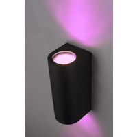 Intelligenter WiFi LED Wandleuchte Douglas Schwarz RGBWW GU10 IP65 doppelseitig leuchtend