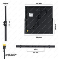 Smart solar LED Floodlight - 200 Watt - 1900 lumen - 6500K - IP65 - IK08 - 3 year warranty