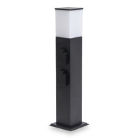Rustic M garden socket - 51cm - excl. E27 bulb - 4 sockets - Garden lantern - IP44 for outdoors - Outdoor socket - Black