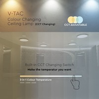 LED Plafondlamp/Plafonniere rond - 18W Lichtkleur instelbaar - 1080 Lumen - Ø30 cm - Diffuus licht - Wit met melkglas effect - IP20 Geschikt voor woonkamers, slaapkamers, kantoren en meer - 2 jaar garantie