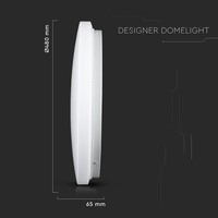 LED-Deckenleuchte/Platzleuchte rund - 36W einstellbare Lichtfarbe - 2160 Lumen - Ø45 cm - Diffuses Licht - Weiß mit Glaseffekt - IP20 Geeignet für Wohnzimmer, Schlafzimmer, Büros und mehr - 2 Jahre Garantie
