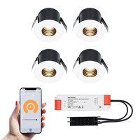 4x Betty weißen Smart LED Einbaustrahler Komplett-Set - Wifi & Bluetooth - 12V - 3 Watt - 2700K warmweiß