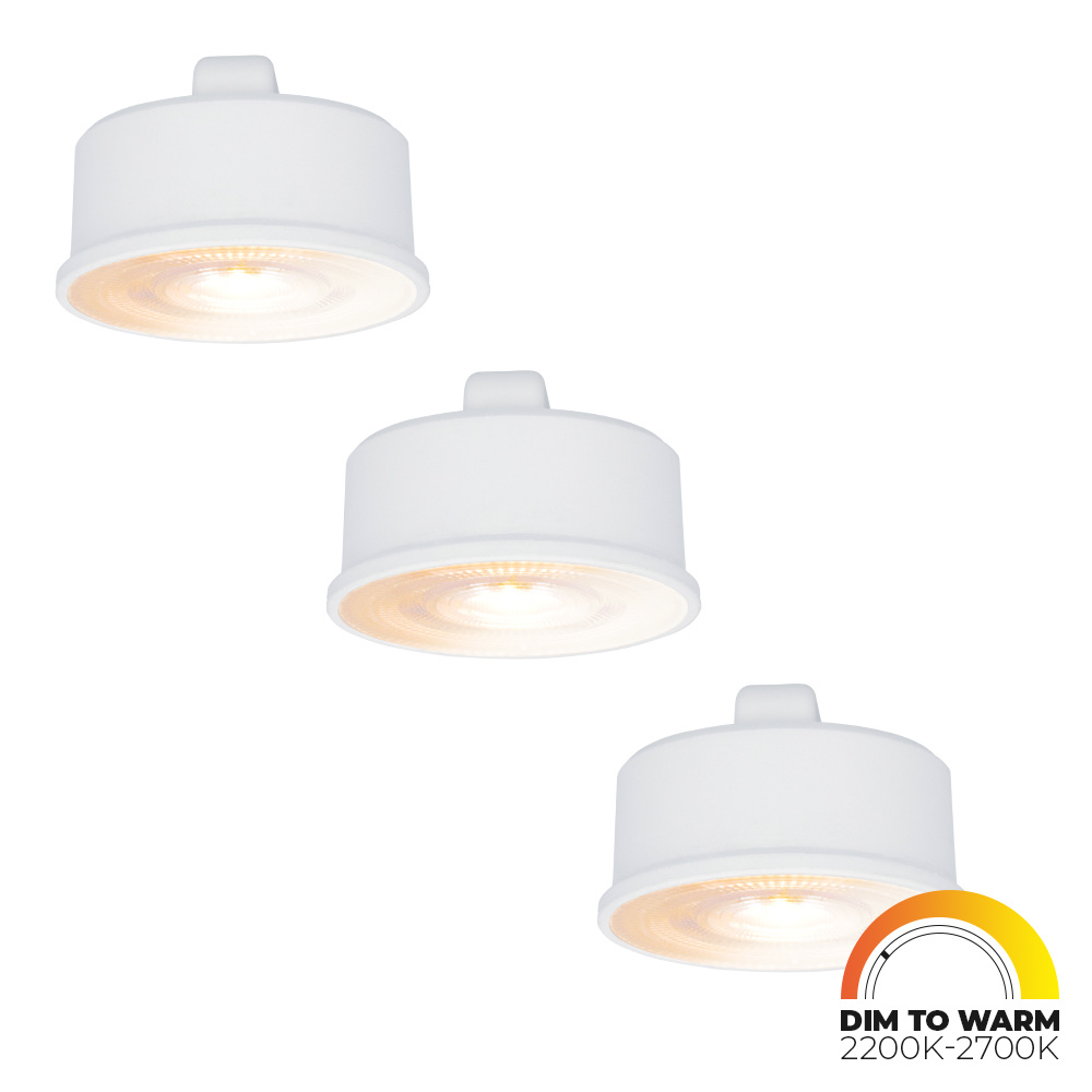 HOFTRONIC™ 3x LED Lichtbron module 3.8 Watt Dimbaar 2200-2700K dim to warm (vervangt GU10) Ultra dun