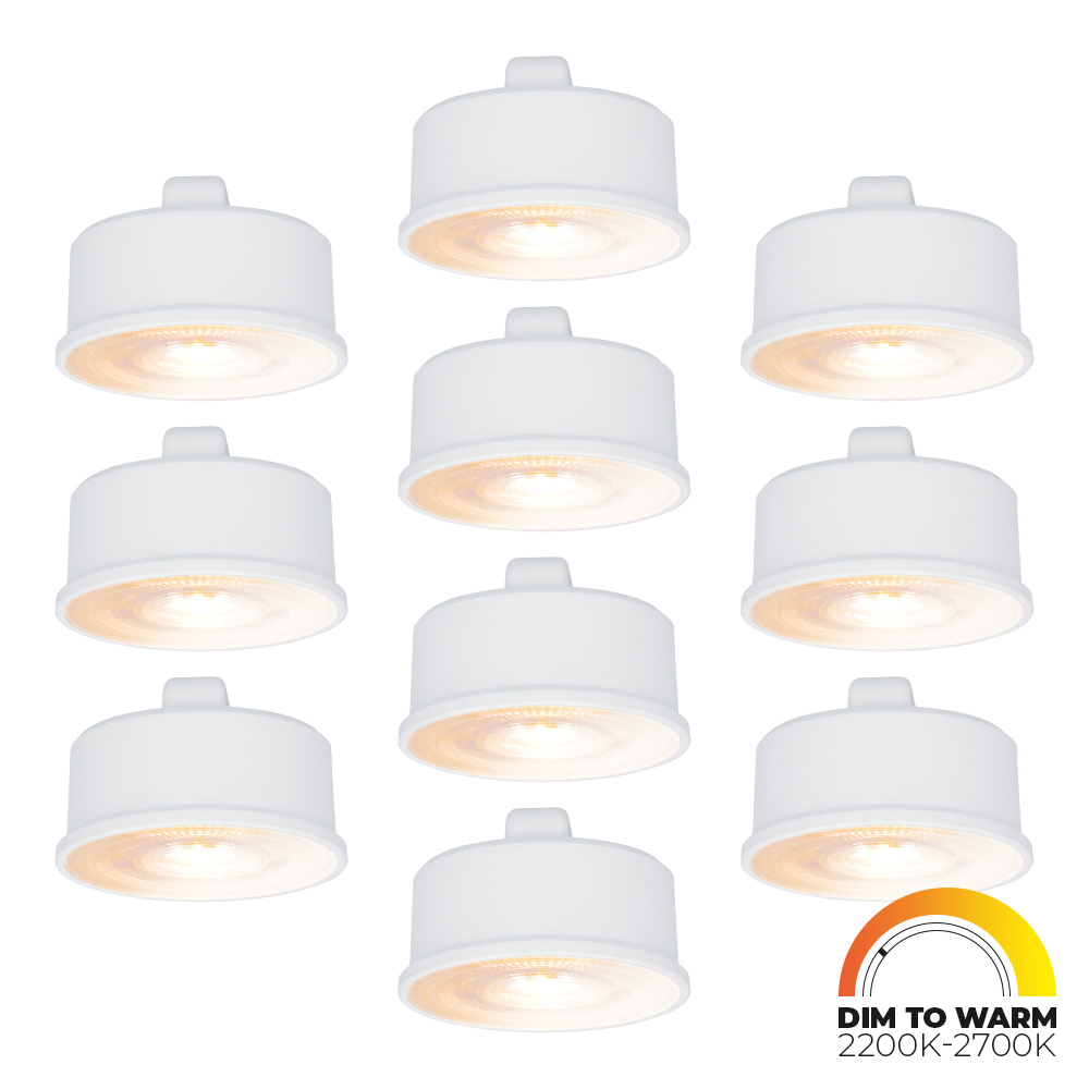 HOFTRONIC™ 10x LED Lichtbron module 3.8 Watt Dimbaar 2200-2700K dim to warm (vervangt GU10) Ultra dun