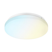 LED Ceiling lamp/Plounge round - 12W adjustable light colour - 720 Lumen - Ø23 cm - Diffuse light - White with glass effect - IP20 Suitable for living rooms, bedrooms, offices and more - 2 years guarantee