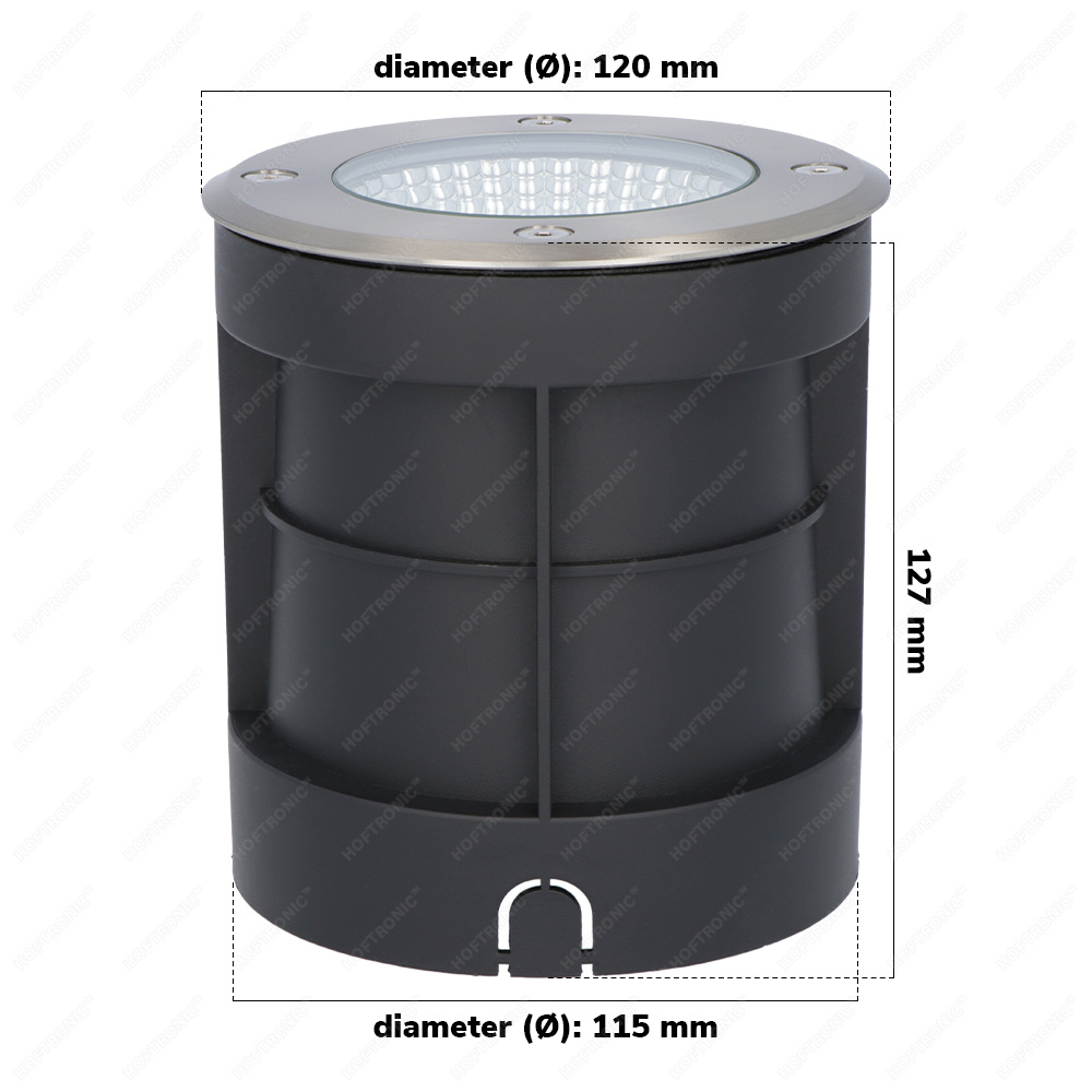9x Donnie LED Grondspot RVS - Rond - 4000K Neutraal wit - 6 Watt - IP67 waterdicht voor buiten - 3 jaar garantie Grondspot buiten 230V