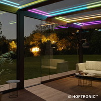 Smart LED Strip 5m - IP67 waterdicht voor buiten - 12V - RGB Flow Color - WiFi + Bluetooth - 16,5 miljoen kleuren met 120 LEDs - Voor Google Home, Amazon Alexa en Siri