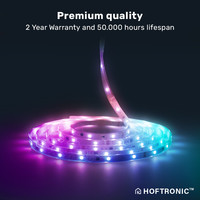 Smart LED Strip 10m (2x5 m) - IP67 waterdicht voor buiten - 12V - RGB Flow Color - WiFi + Bluetooth - 16,5 miljoen kleuren met 240 LEDs - Voor Google Home, Amazon Alexa en Siri