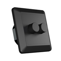 LED Duo dimmer fase afsnijding 2x100W maximaal inclusief afdekraam en knoppen - Zwart
