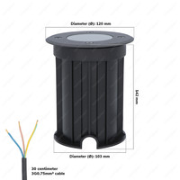 9er Set Maisy LED Bodeneinbaustrahler - Rund Schwarz - GU10 4000K Neutralweiß 5 Watt Dimmbar - IP67 Wasserdicht - Strahler für Garten & Einfart - 3 Jahre Garantie