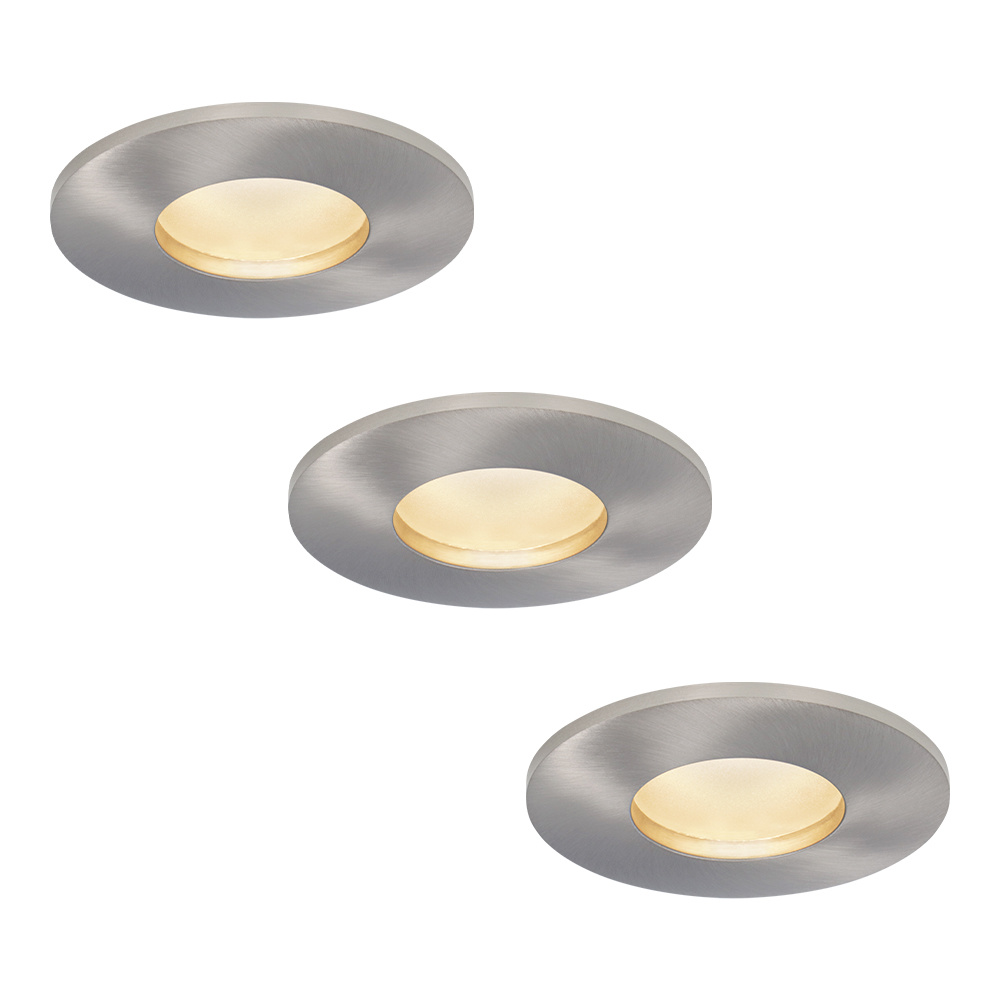HOFTRONIC™ 3x Vegas LED inbouwspot - 3.8 Watt - Neutraal wit 4000K - GU10 LED module - Dimbaar - voor binnen - RVS