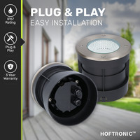 Lucie LED Grondspot RVS - Rond - 4000K Neutraal wit - 12 Watt - IP67 waterdicht voor buiten - 5 jaar garantie