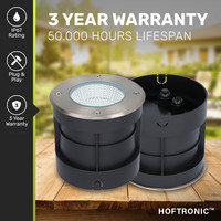 Lucie LED Grondspot RVS - Rond - 4000K Neutraal wit - 12 Watt - IP67 waterdicht voor buiten - 5 jaar garantie