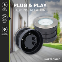 Sonnie LED Grondspot RVS - Rond - 4000K Neutraal wit - 20 Watt - IP67 waterdicht voor buiten - 3 jaar garantie
