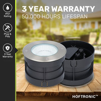 Sonnie LED Grondspot RVS - Rond - 4000K Neutraal wit - 20 Watt - IP67 waterdicht voor buiten - 3 jaar garantie