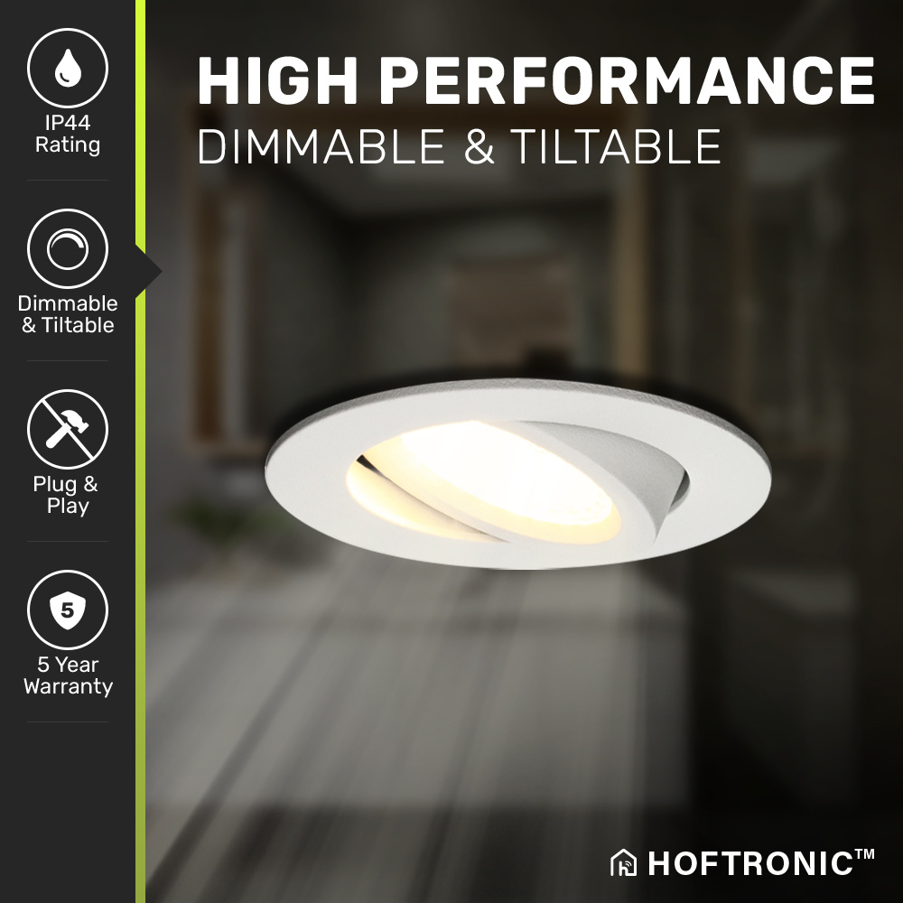 Spot à LED en aluminium et PC avec protection IP25 de 22,8 x 8,4 cm de  couleur blanche Greenice Downlight - Habitium®